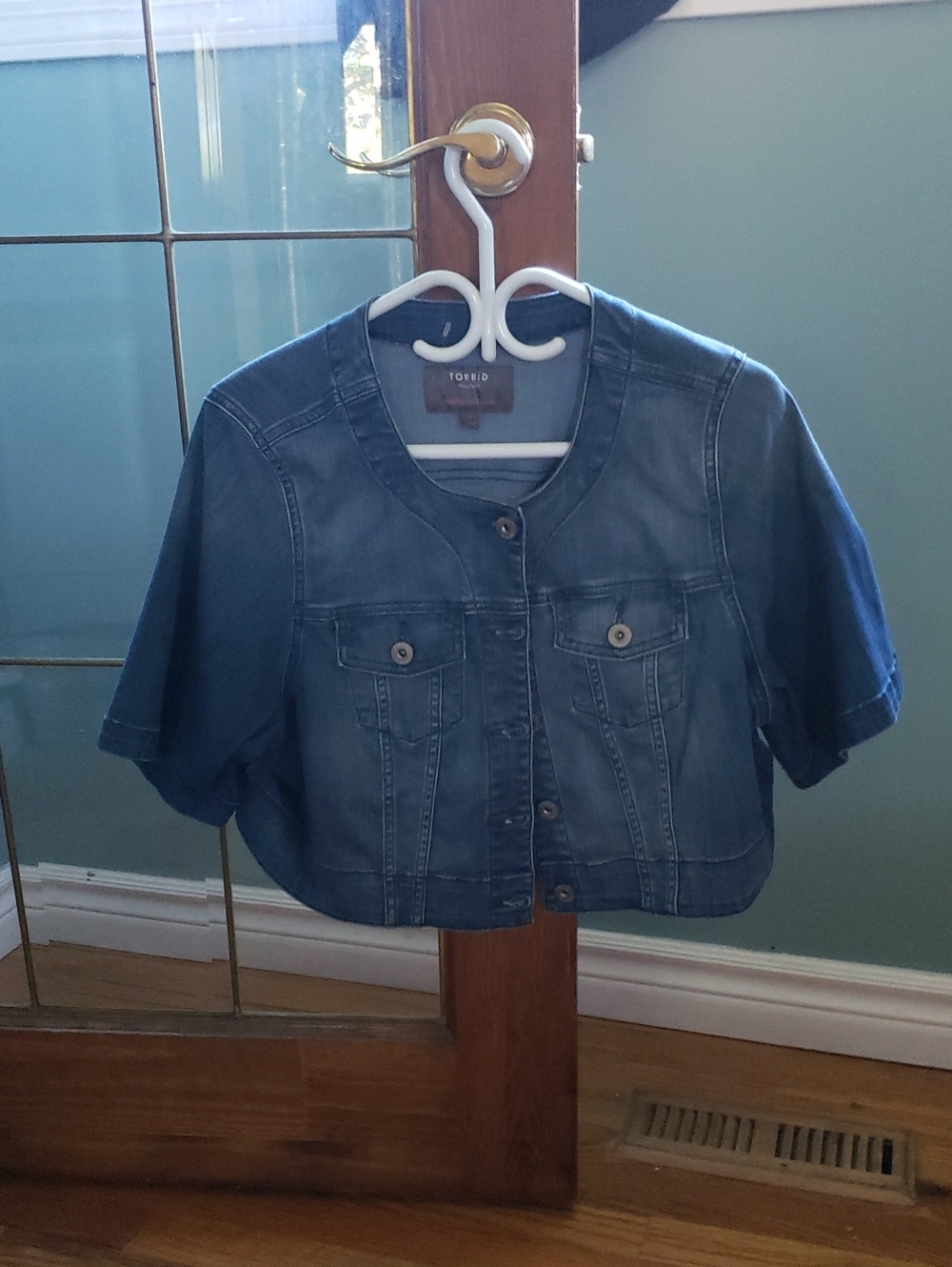 torrid Indigo Short-Sleeve Denim Button-Front Jacket